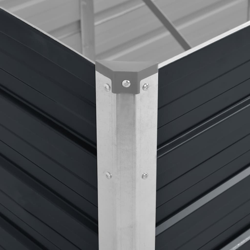 Sodo lovelis, antracito, 320x80x77cm, plienas, aukštas