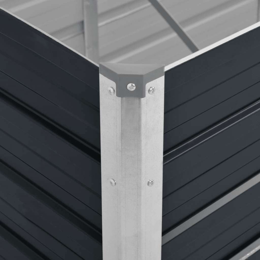 Sodo lovelis, antracito, 320x80x45cm, plienas, aukštas