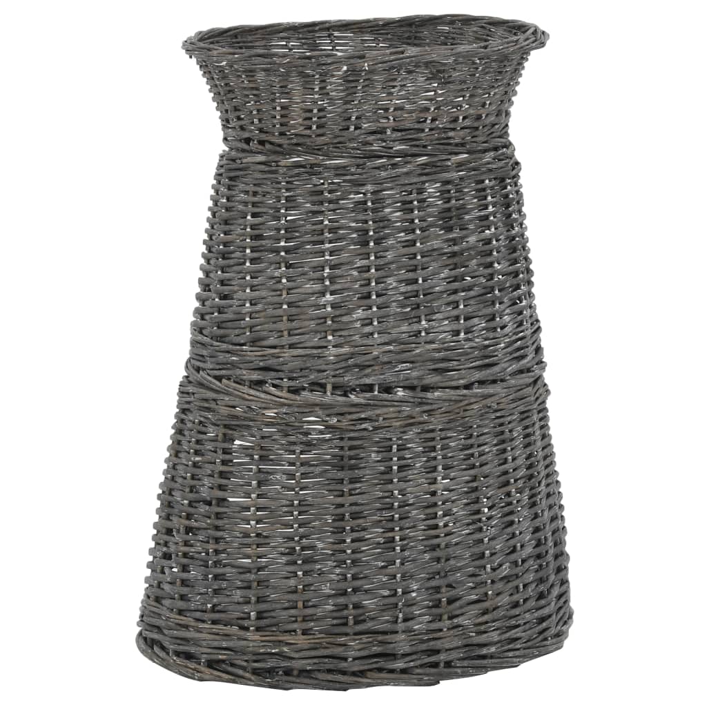 Krepšių katėms rinkinys, 3 dalių, pilkas, 47x34x60cm, gluosnis