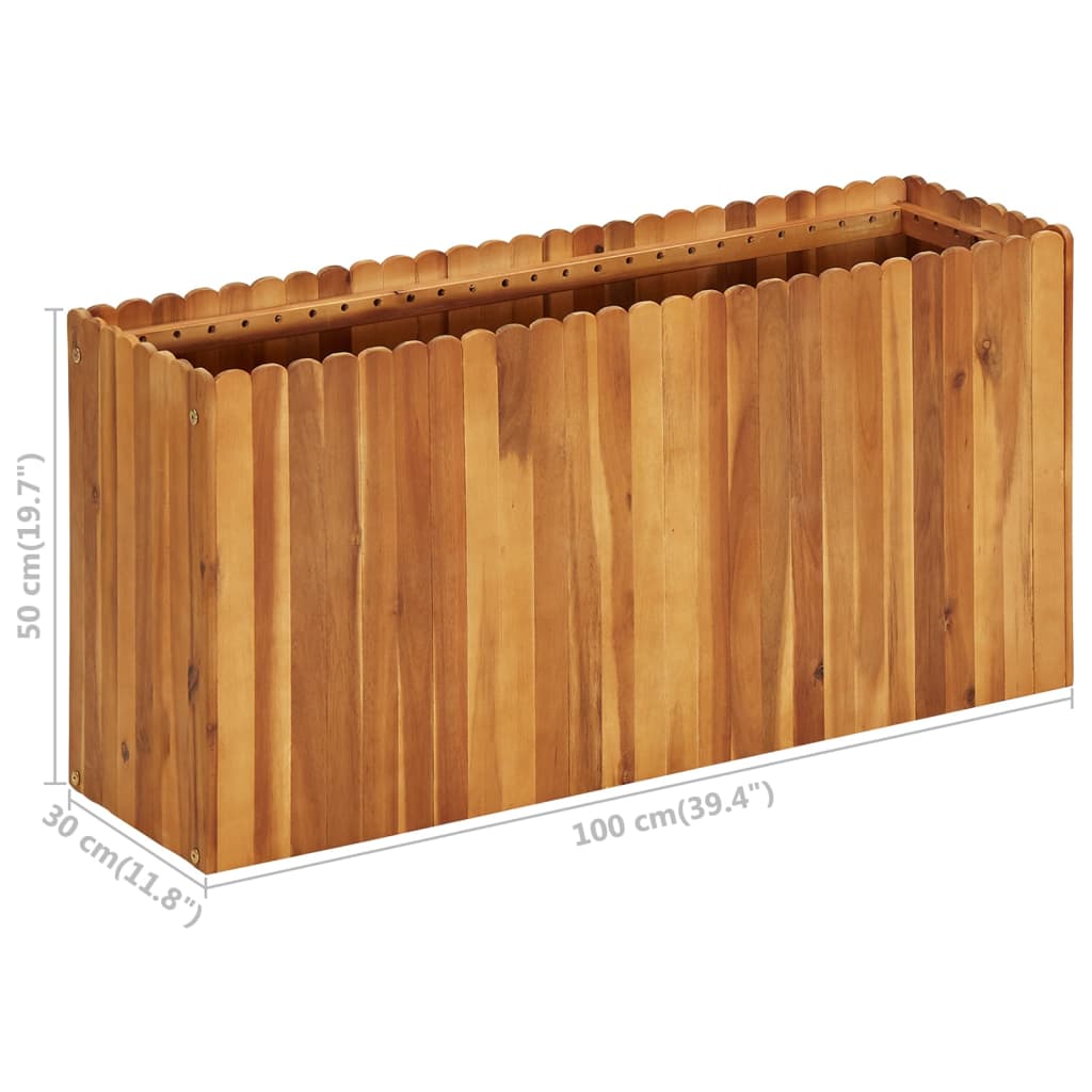 Sodo lovelis, 100x30x50 cm, akacijos masyvas, aukštas