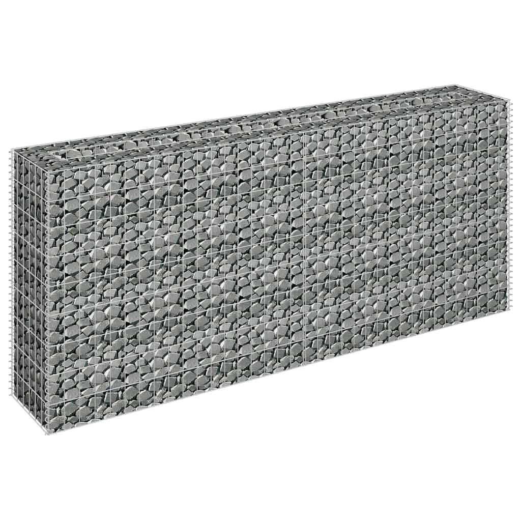 Gabiono vazonas, 180x30x90cm, galvanizuotas plienas, aukštas