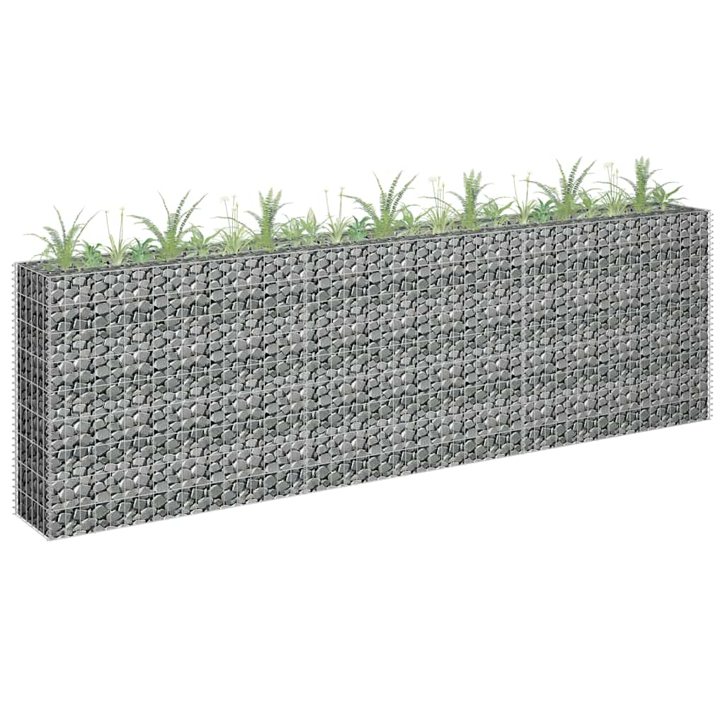 Gabiono vazonas, 270x30x90cm, galvanizuotas plienas, aukštas