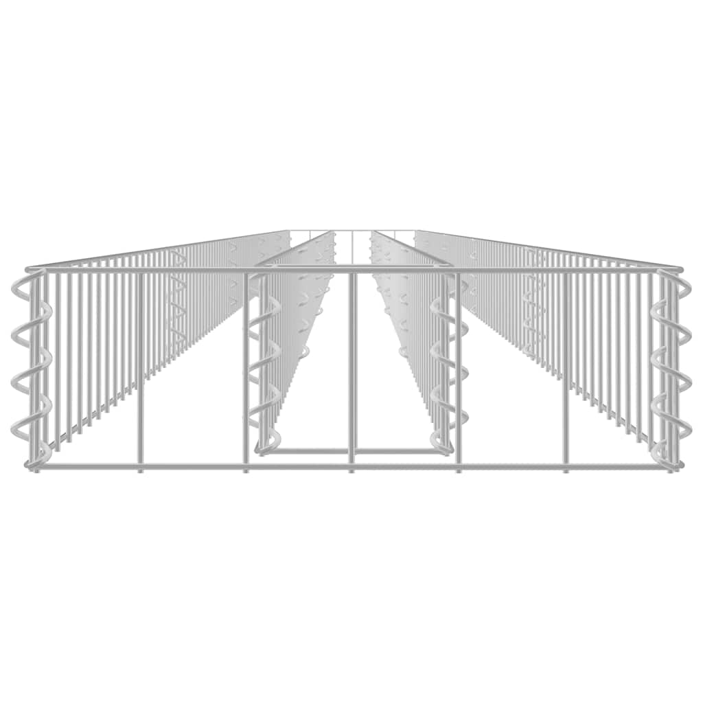 Gabiono lovelis, 450x30x10cm, galvanizuotas plienas, aukštas