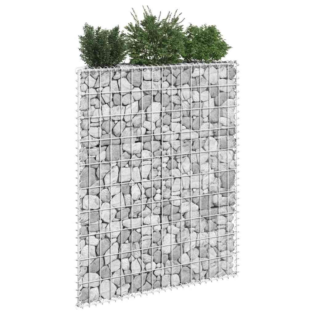 Gabiono vazonas, 80x20x100cm, galvanizuotas plienas, aukštas