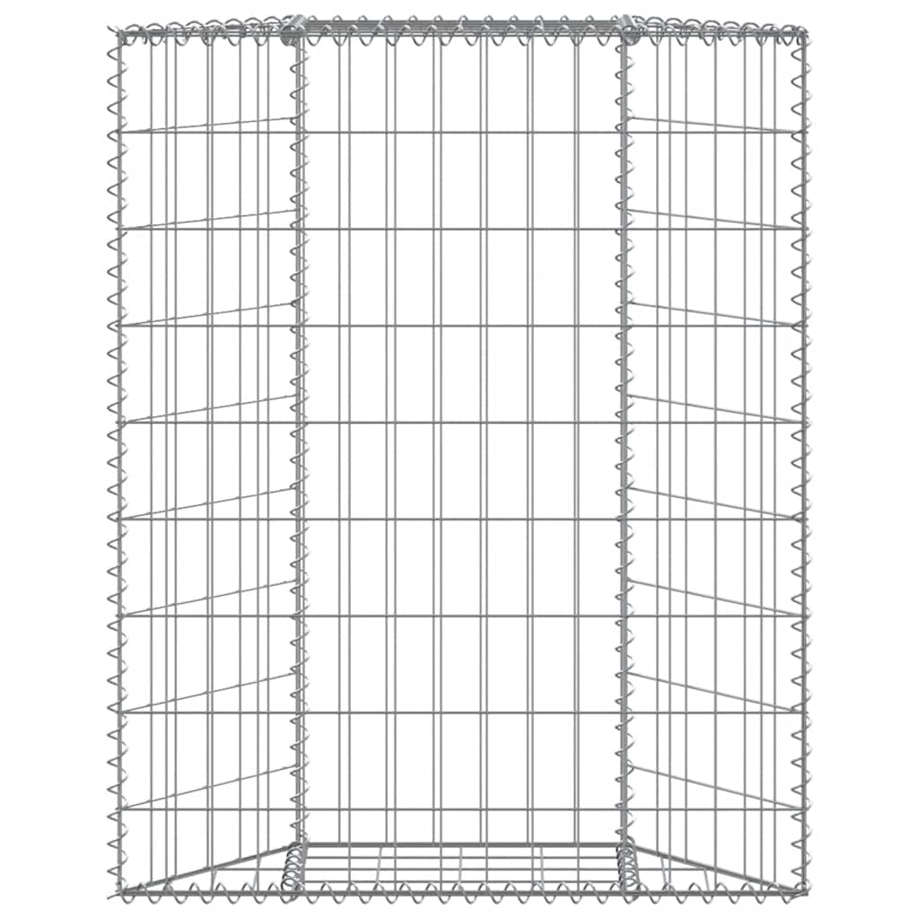 Gabiono vazonas, 80x20x100cm, galvanizuotas plienas, aukštas