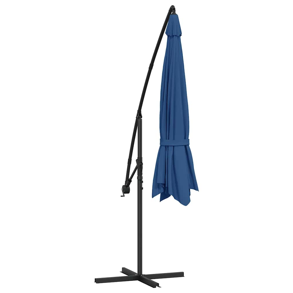 Gembinis sodo skėtis su aliuminiu stulpu, mėlynas, 350cm