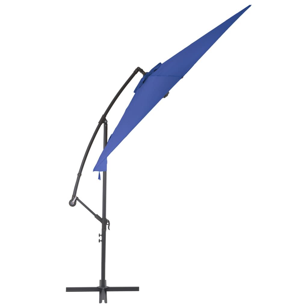 Gembinis sodo skėtis su aliuminiu stulpu, mėlynas, 300cm