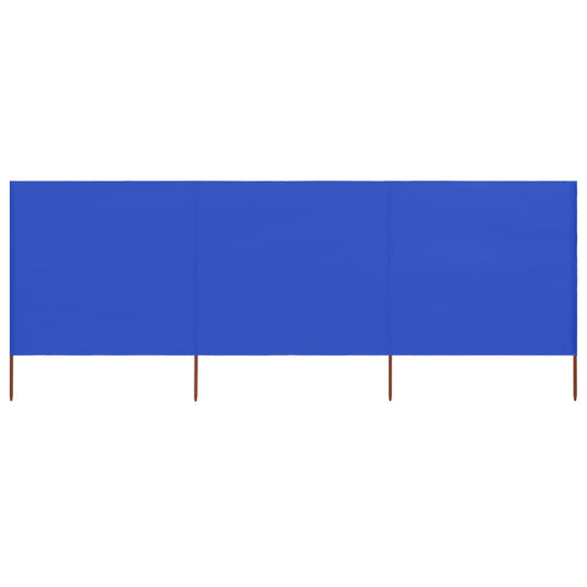 Uždanga nuo vėjo, 3 plokštės, žydra, 400x80cm, audinys