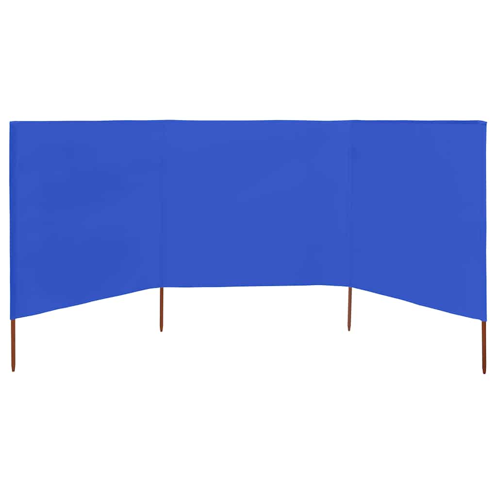 Uždanga nuo vėjo, 3 plokštės, žydra, 400x120cm, audinys