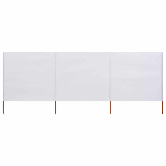 Uždanga nuo vėjo, 3 plokštės, smėlio balta, 400x160cm, audinys