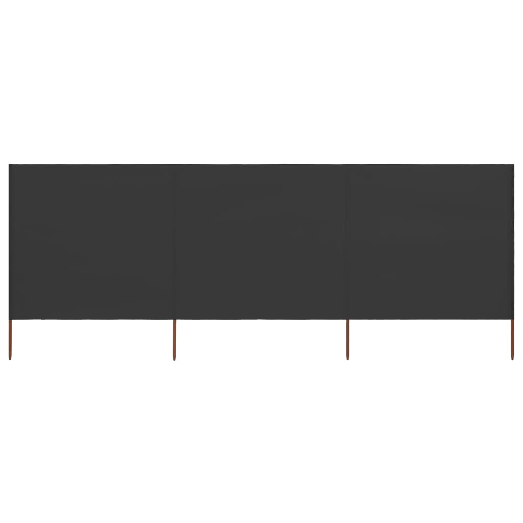 Uždanga nuo vėjo, antracito, 400x160cm, audinys, 3 plokštės