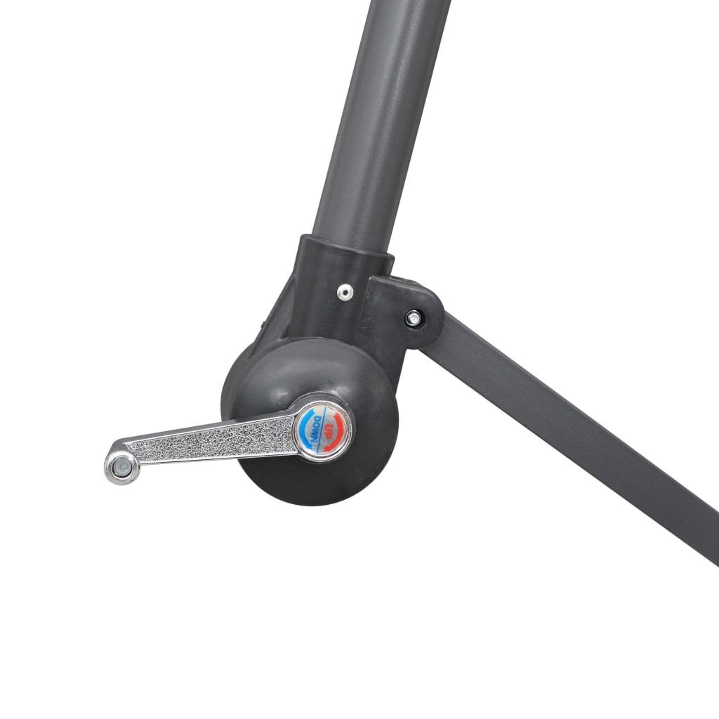 Kabantis skėtis nuo saulės, žalias, 3m, aliuminio stulpas