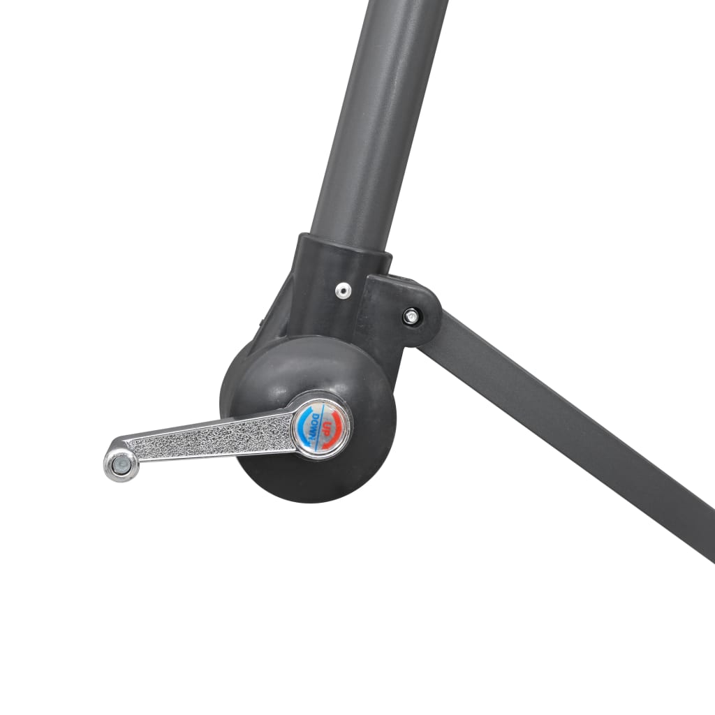 Kabantis skėtis nuo saulės, vyšninis, 3m, aliuminio stulpas