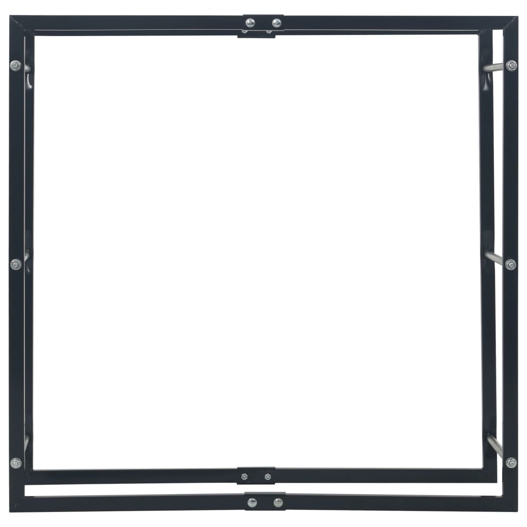 Stovas malkoms, juodos spalvos, 100x25x100cm, plienas