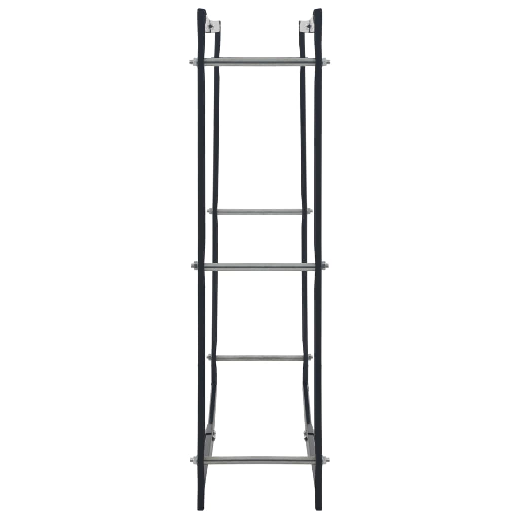 Stovas malkoms, juodos spalvos, 100x25x100cm, plienas