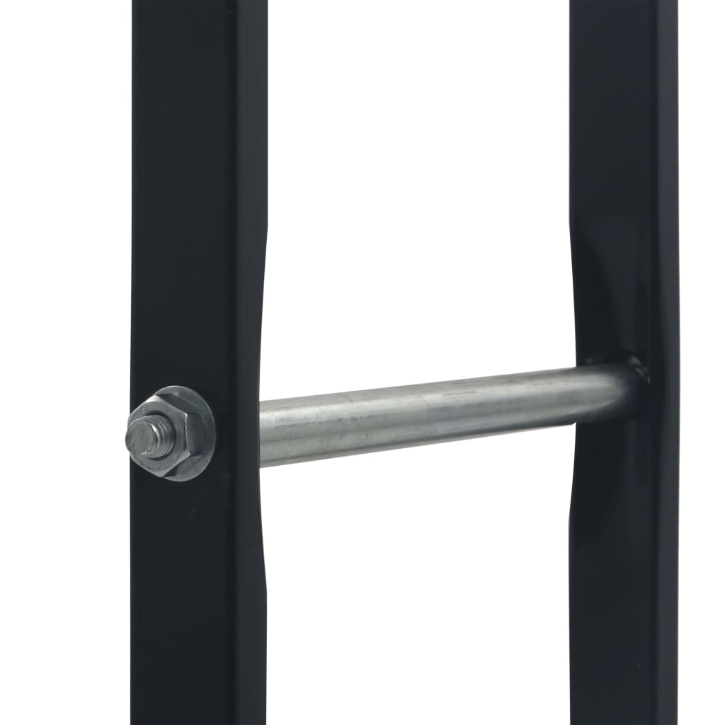 Stovas malkoms, juodos spalvos, 100x25x100cm, plienas