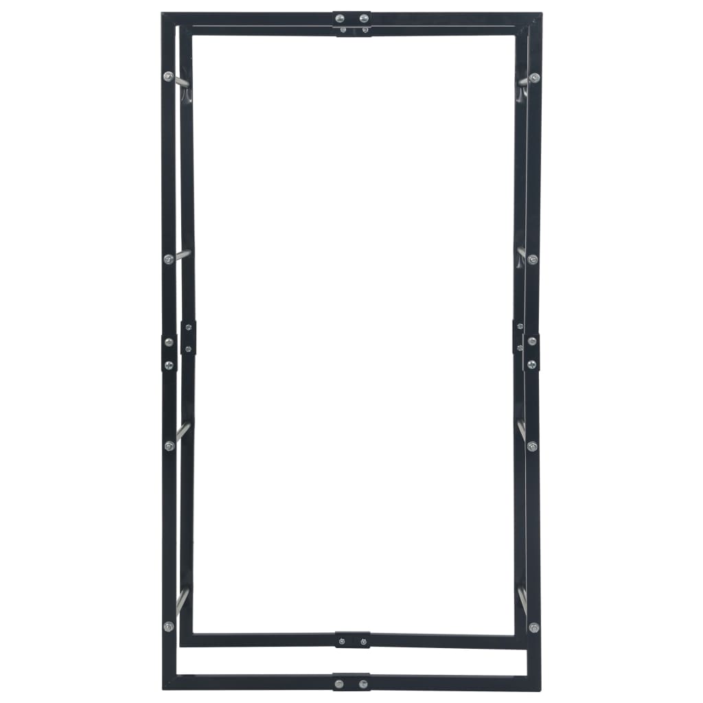 Stovas malkoms, juodos spalvos, 80x25x150cm, plienas