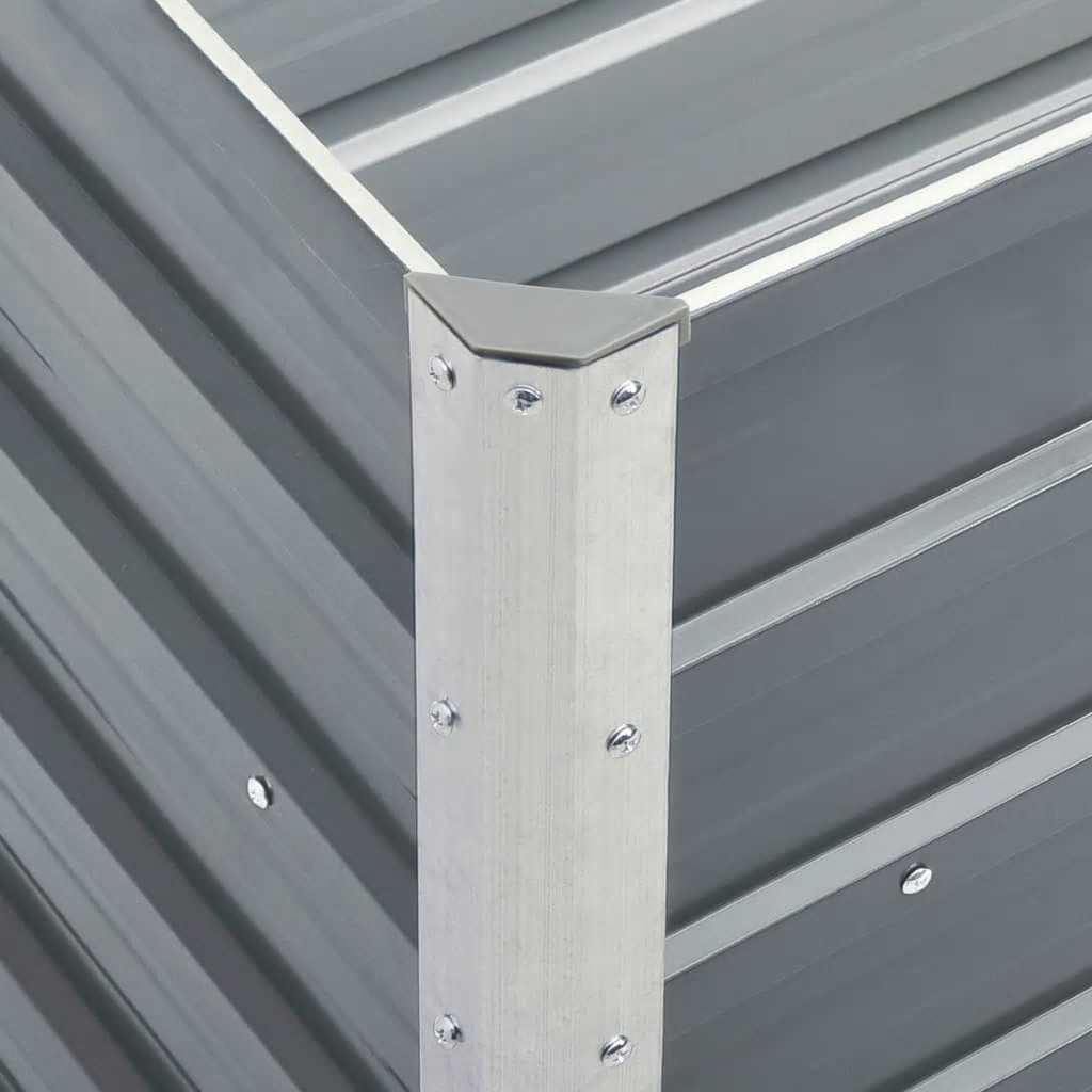 Lovelis, pilkas, 240x40x77cm, galvanizuotas plienas, aukštas