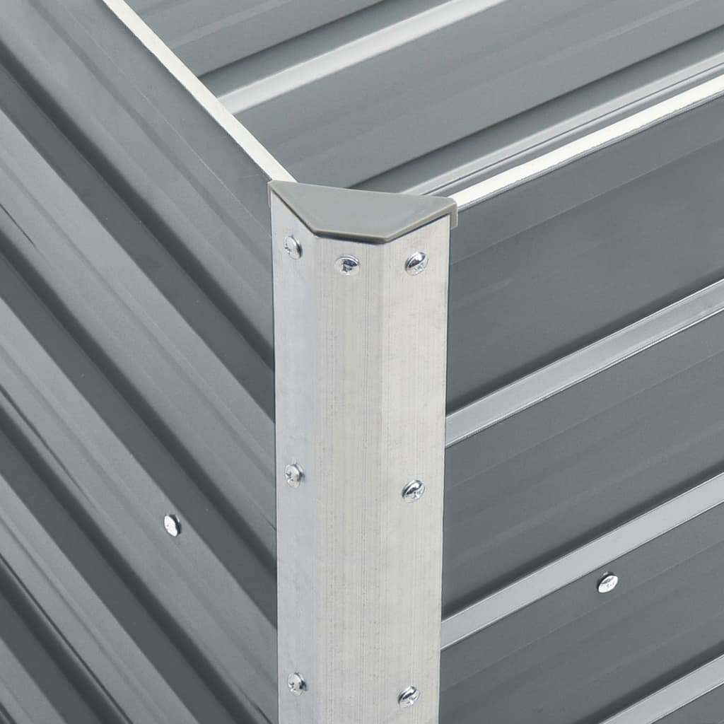 Lovelis, pilkas, 240x40x77cm, galvanizuotas plienas, aukštas