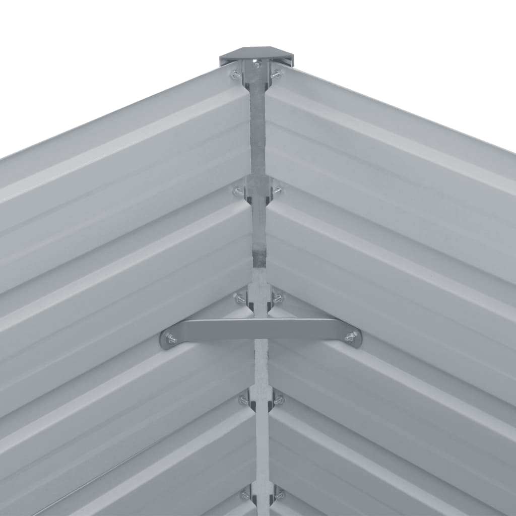 Lovelis, pilkas, 240x40x77cm, galvanizuotas plienas, aukštas