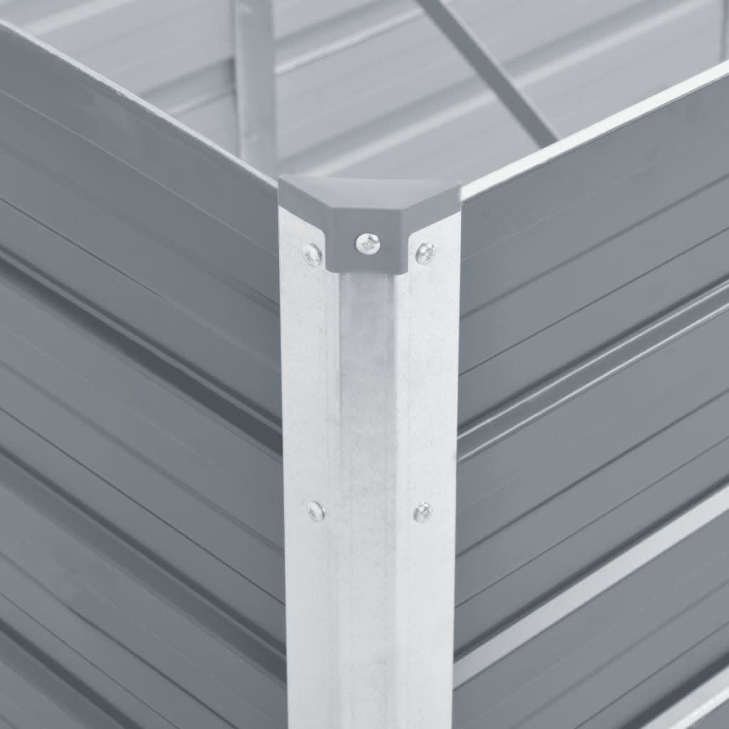 Aukštas lovelis, pilkas, 400x80x45cm, galvanizuotas plienas