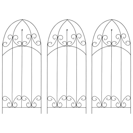 Stovai vijokliniams augalams, 3vnt., juodi, 40x100cm, geležis