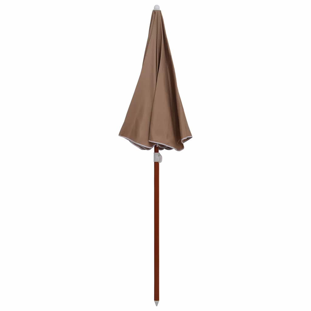 Sodo skėtis nuo saulės su plieniniu stulpu, taupe, 180cm