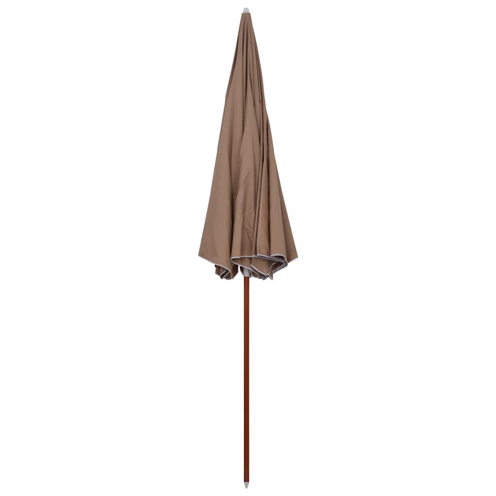Sodo skėtis nuo saulės su plieniniu stulpu, taupe, 300cm