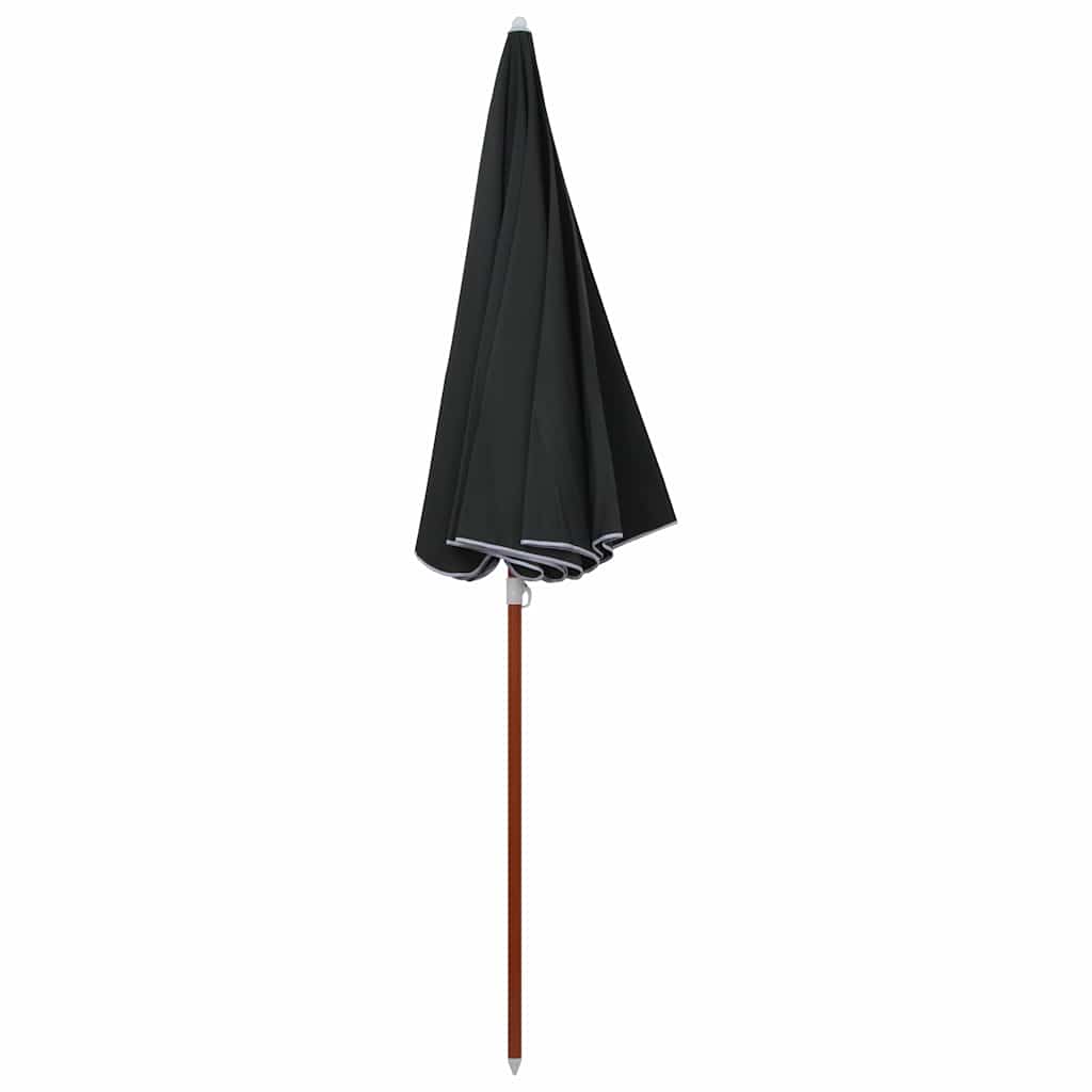 Sodo skėtis nuo saulės su plieniniu stulpu, antracito, 240cm