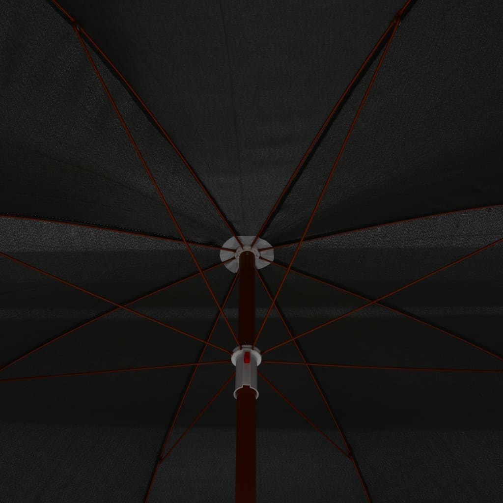 Sodo skėtis nuo saulės su plieniniu stulpu, antracito, 300cm