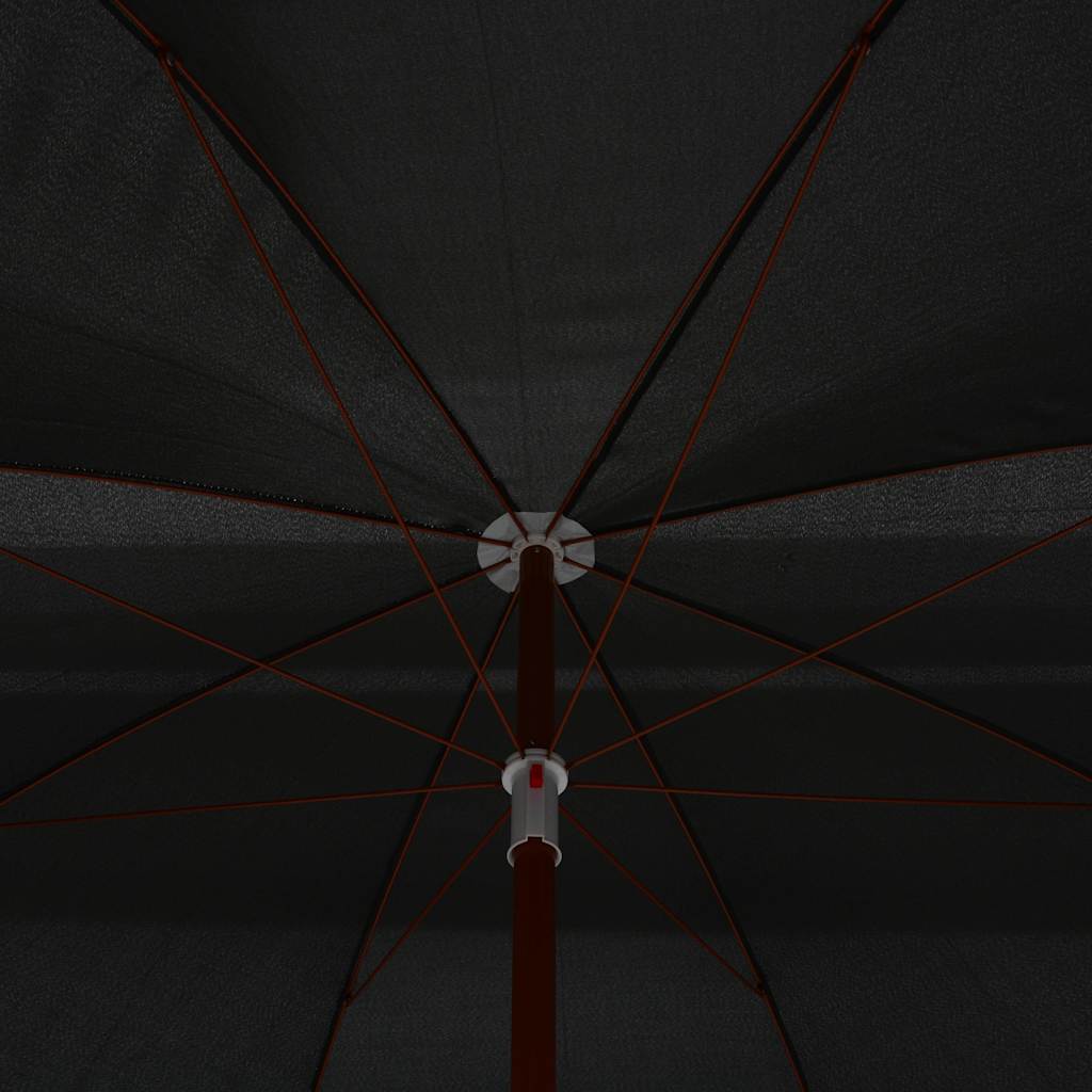 Sodo skėtis nuo saulės su plieniniu stulpu, antracito, 300cm
