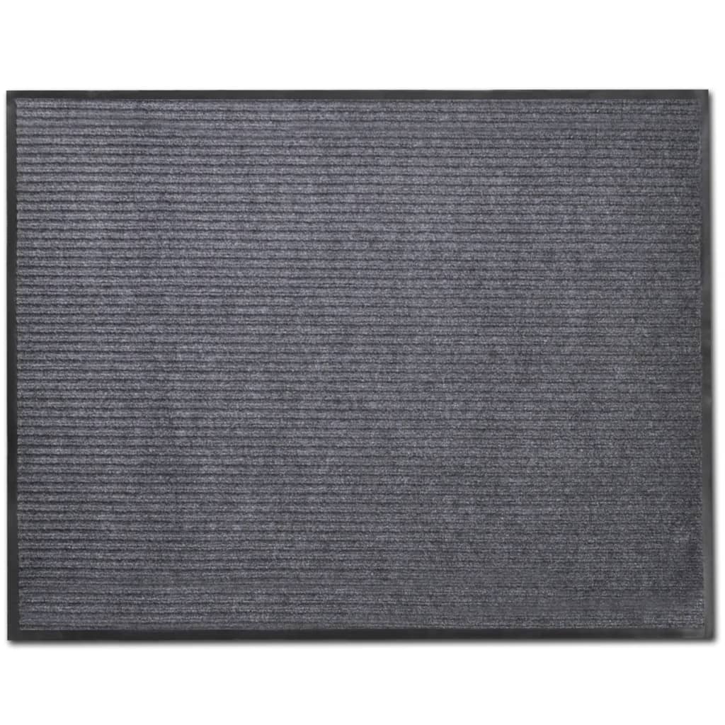 Durų kilimėliai, 2 vnt., pilkos spalvos, 90x60cm, PVC