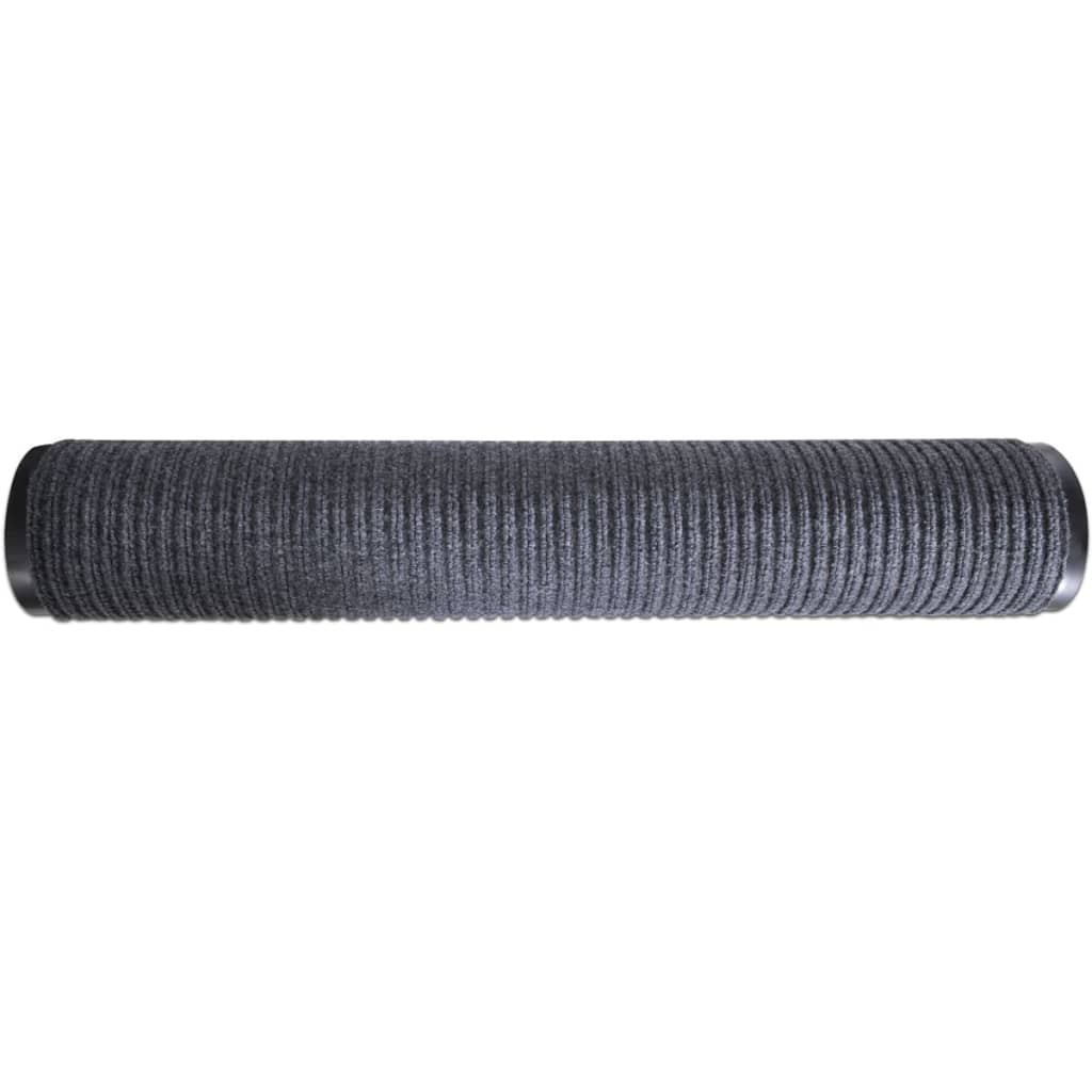 Durų kilimėliai, 2 vnt., pilkos spalvos, 90x60cm, PVC