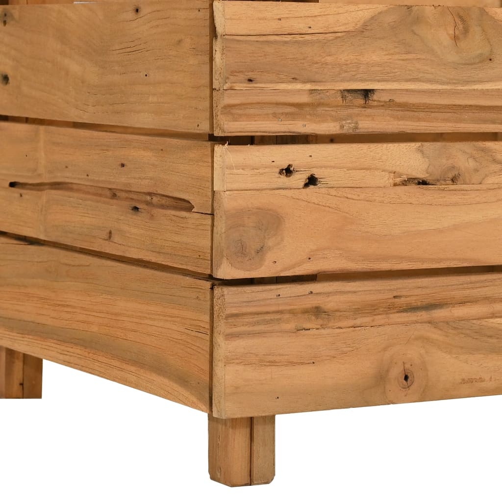 Aukštas lovelis, 100x40x38cm, perdirbtas tikmedis ir plienas