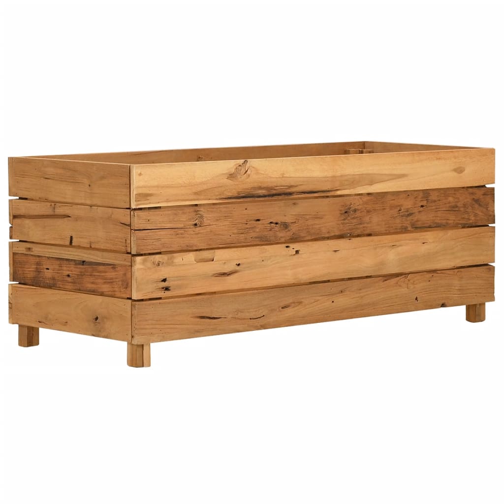 Aukštas lovelis, 100x40x38cm, perdirbtas tikmedis ir plienas