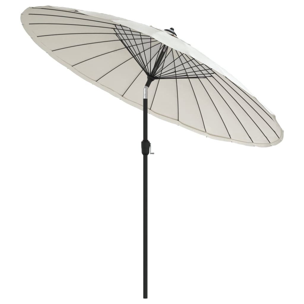 Lauko skėtis nuo saulės su aliuminio stulpu, smėlio, 270cm
