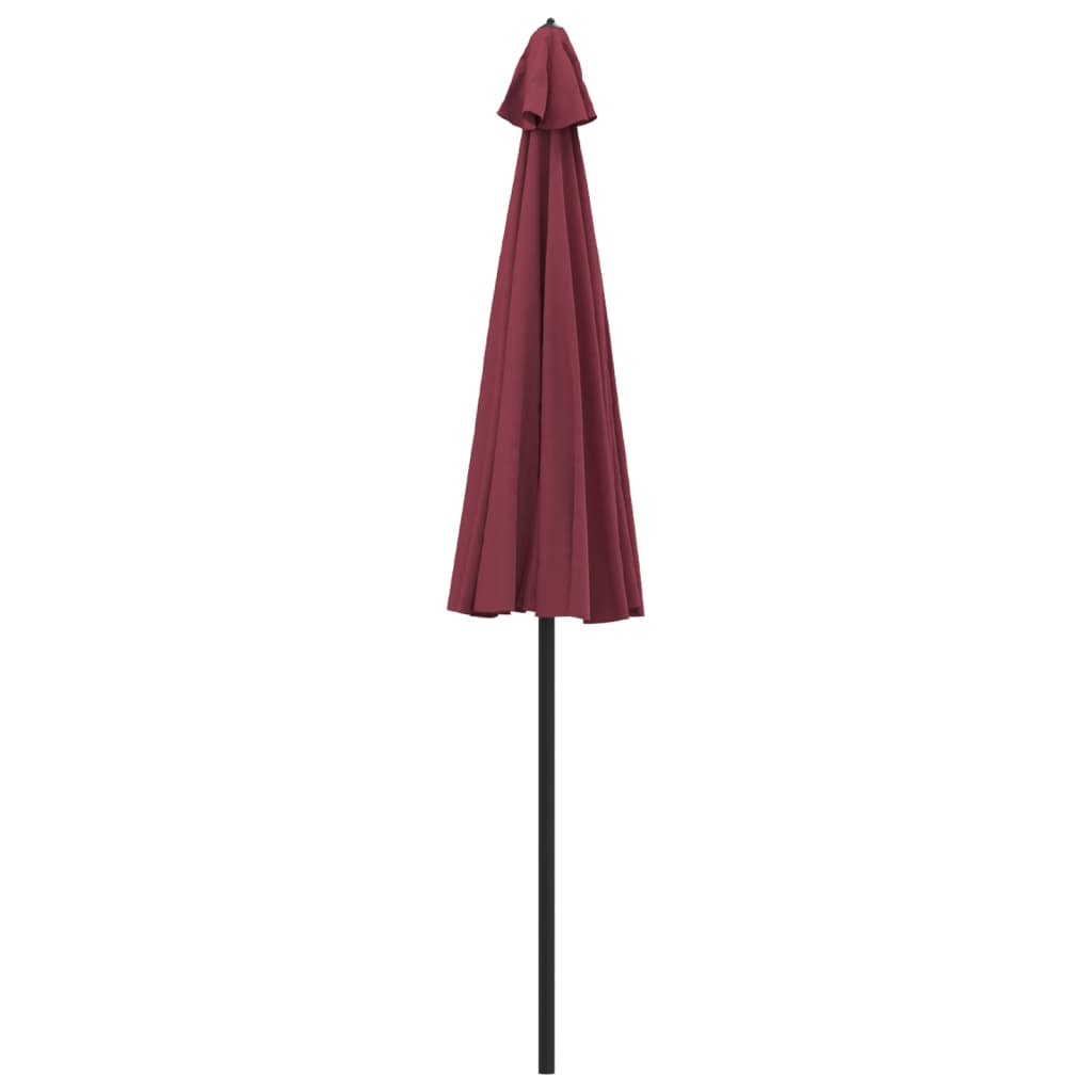 Lauko skėtis nuo saulės su aliuminio stulpu, raudonas, 270cm
