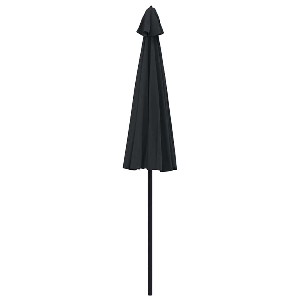 Lauko skėtis nuo saulės su aliuminio stulpu, juodas, 270cm