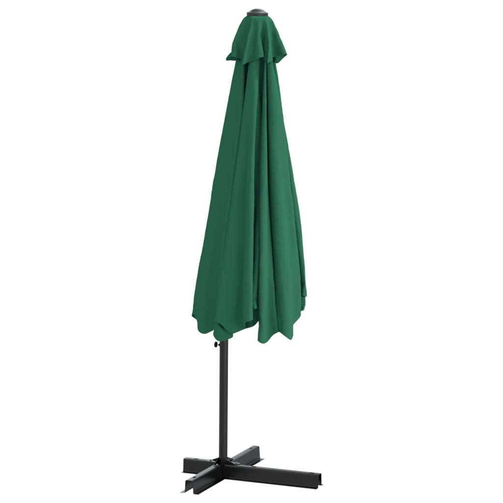 Lauko skėtis nuo saulės su plieniniu stulpu, žalias, 300cm