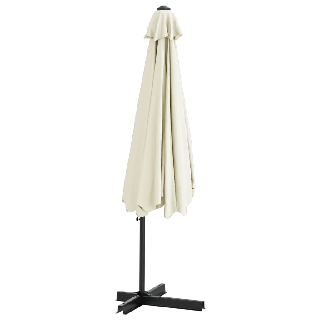 Lauko skėtis nuo saulės su plieniniu stulpu, smėlio, 300cm