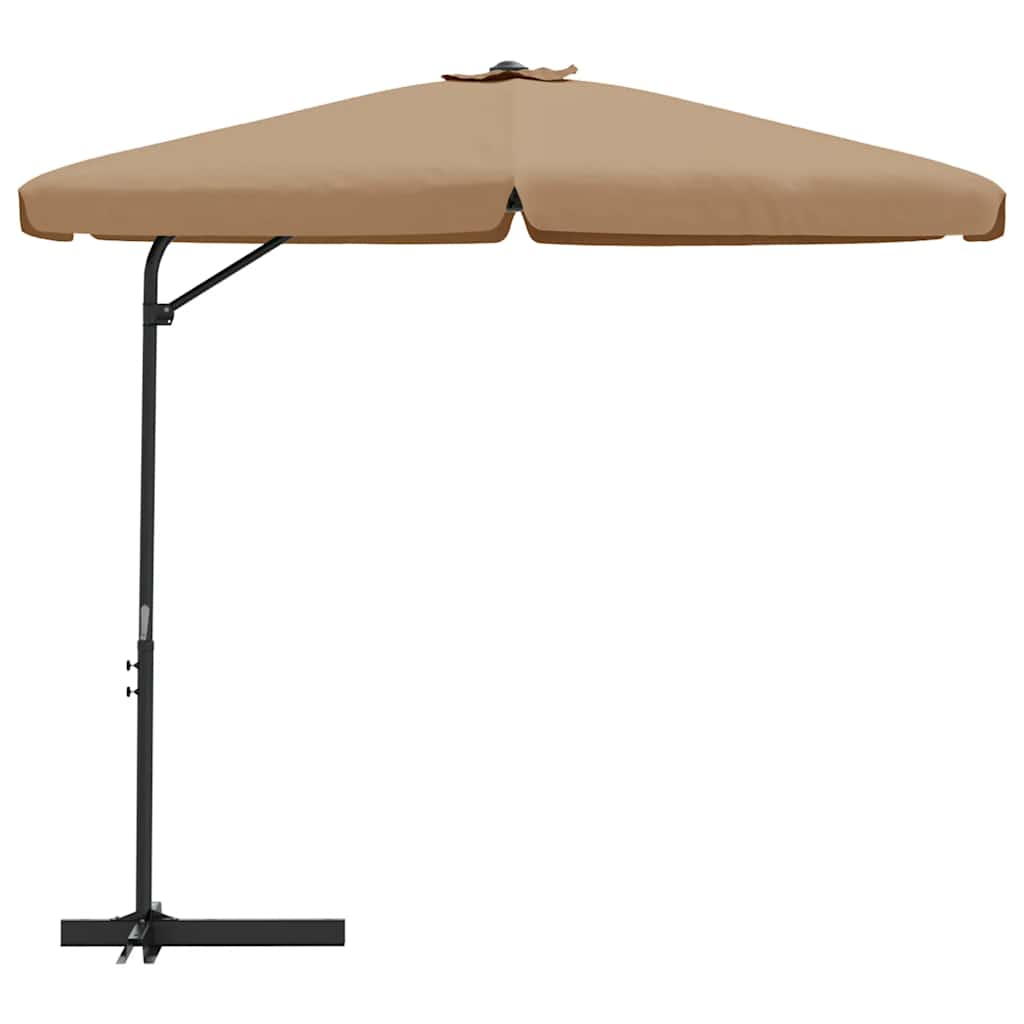 Sodo skėtis nuo saulės su plieniniu stulpu, taupe, 300cm