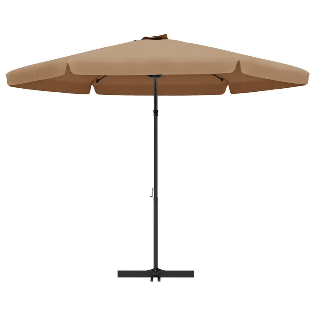 Sodo skėtis nuo saulės su plieniniu stulpu, taupe, 300cm