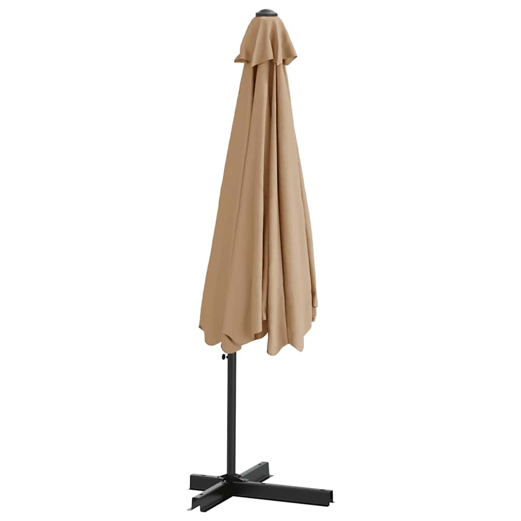 Sodo skėtis nuo saulės su plieniniu stulpu, taupe, 300cm