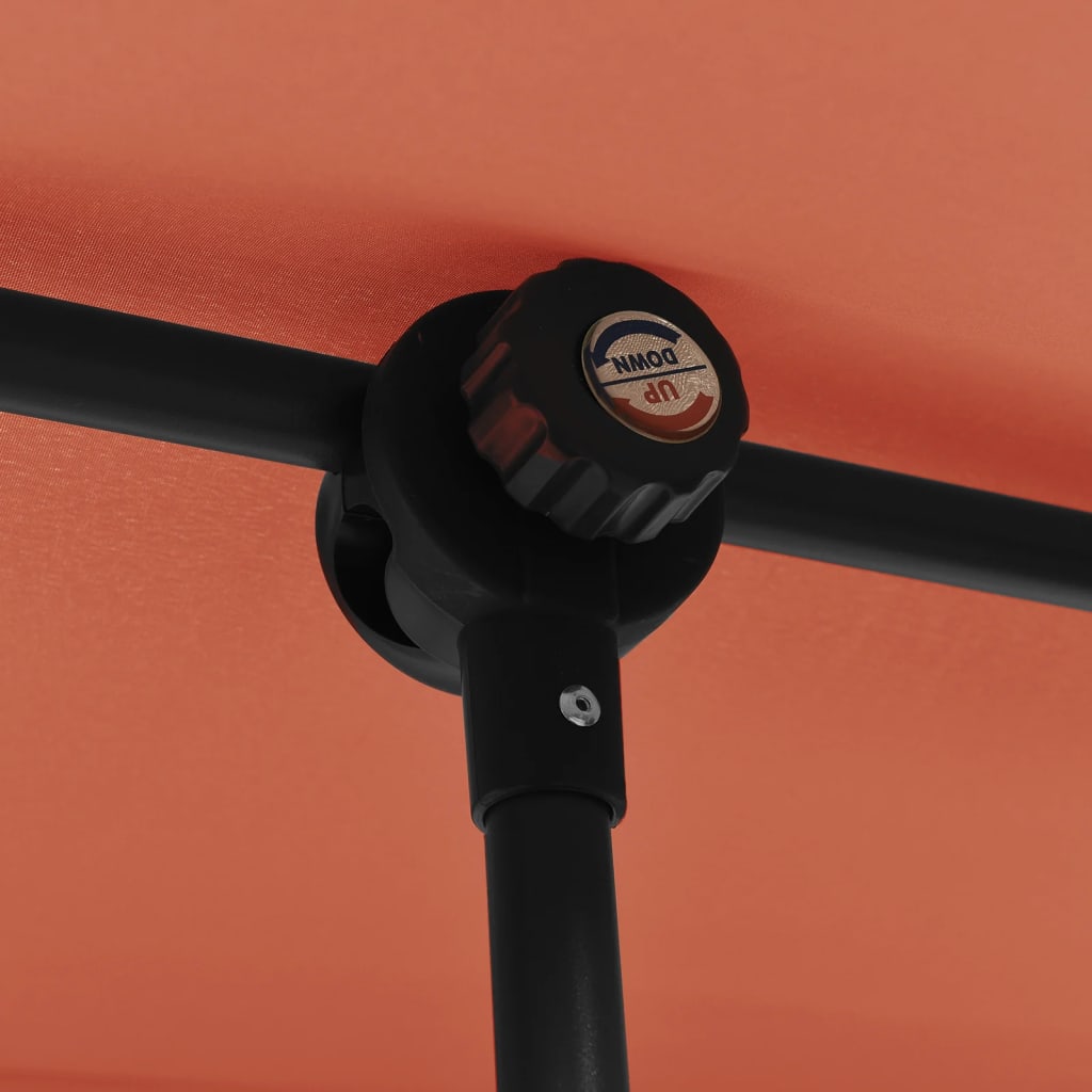 Sodo skėtis nuo saulės su aliuminio stulpu, terakota, 180x110cm