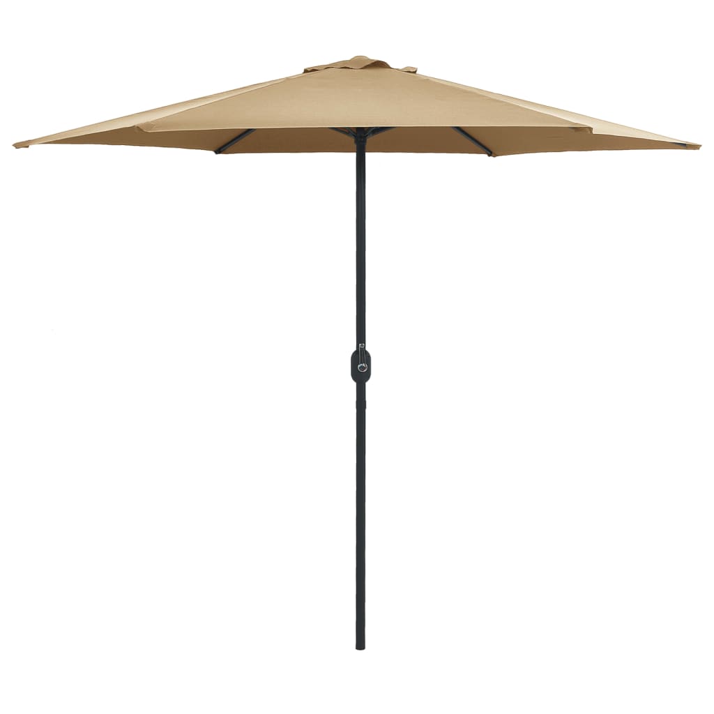 Sodo skėtis nuo saulės su aliuminio stulpu, taupe, 270x246cm