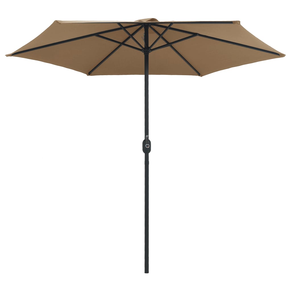 Sodo skėtis nuo saulės su aliuminio stulpu, taupe, 270x246cm
