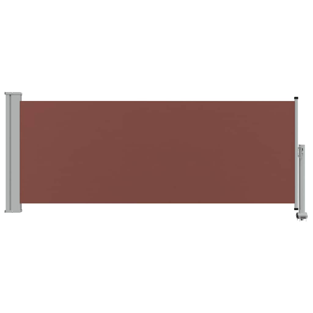 Ištraukiama šoninė kiemo pertvara, rudos spalvos, 100x300cm