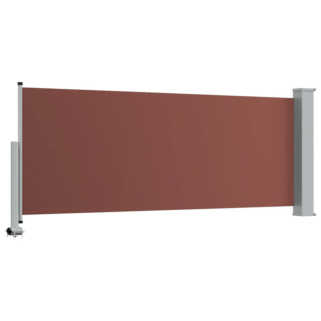 Ištraukiama šoninė kiemo pertvara, rudos spalvos, 100x300cm