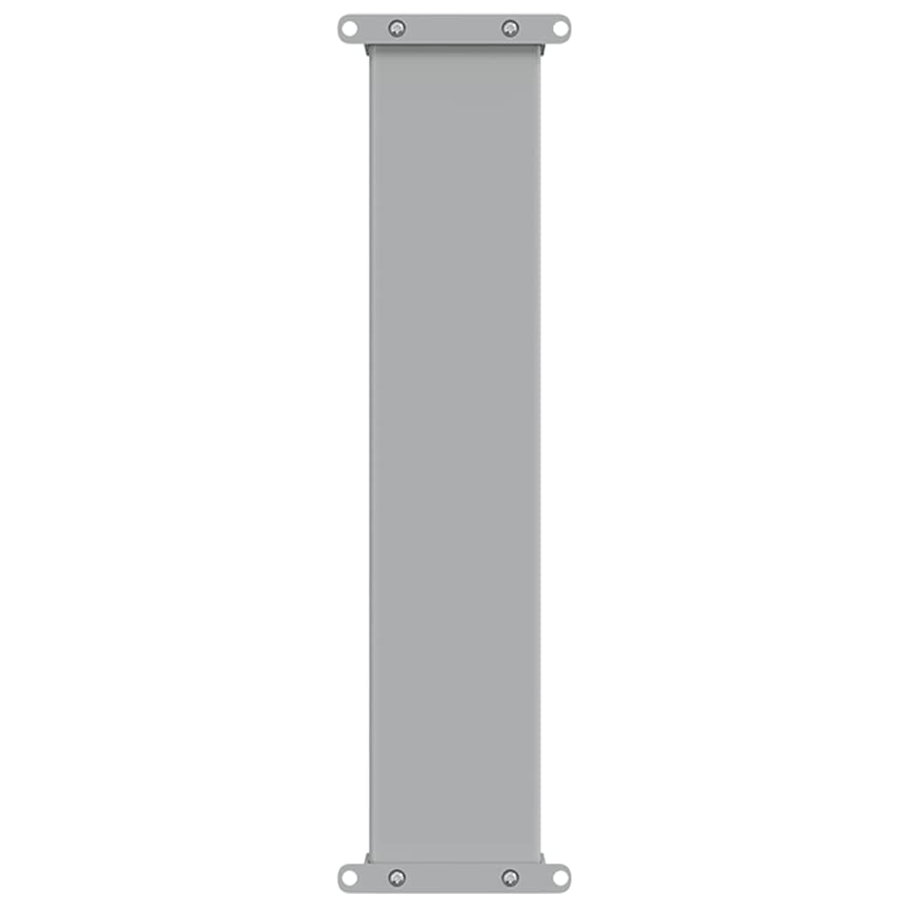 Ištraukiama šoninė kiemo pertvara, pilkos spalvos, 60x300cm