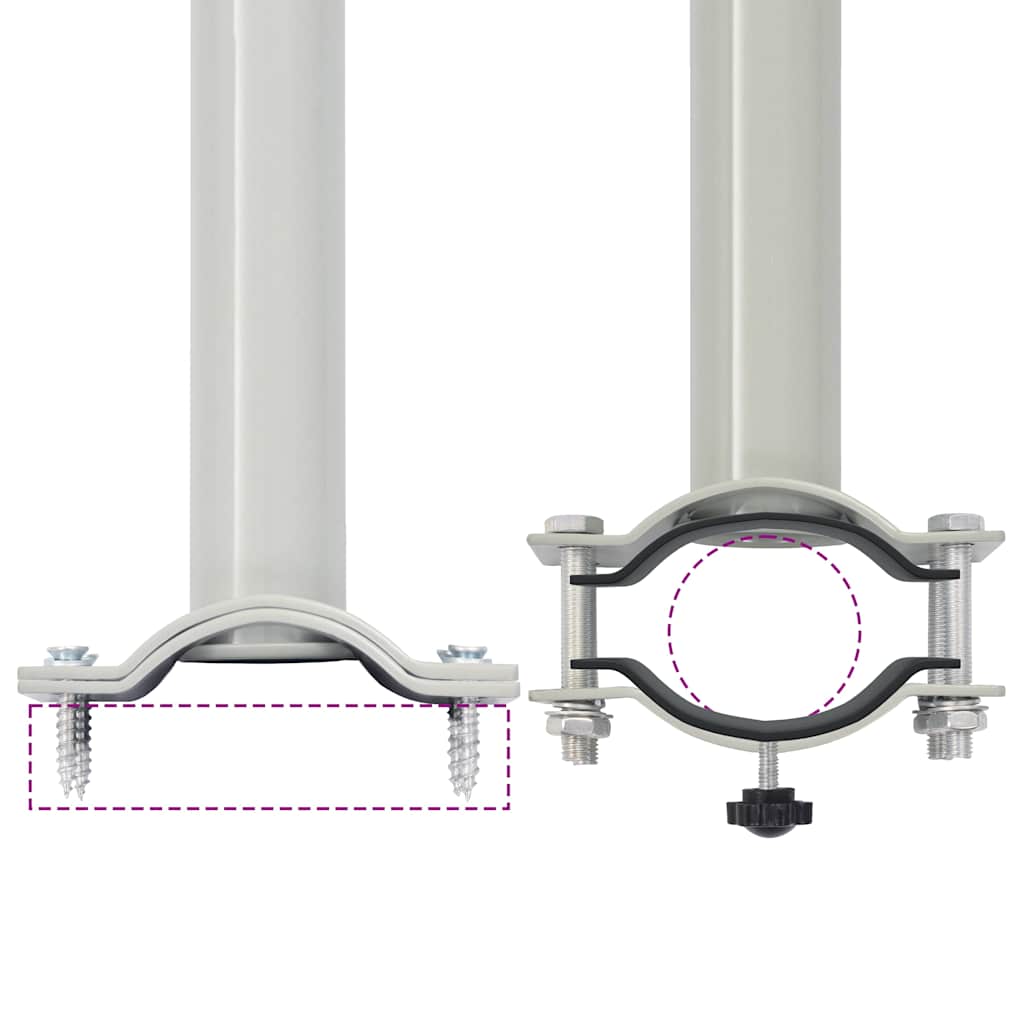 Ištraukiama šoninė kiemo pertvara, pilkos spalvos, 60x300cm